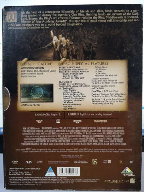 The Lord Of The Rings - The Fellowship Of The Ring (2-Digipack DVD)
