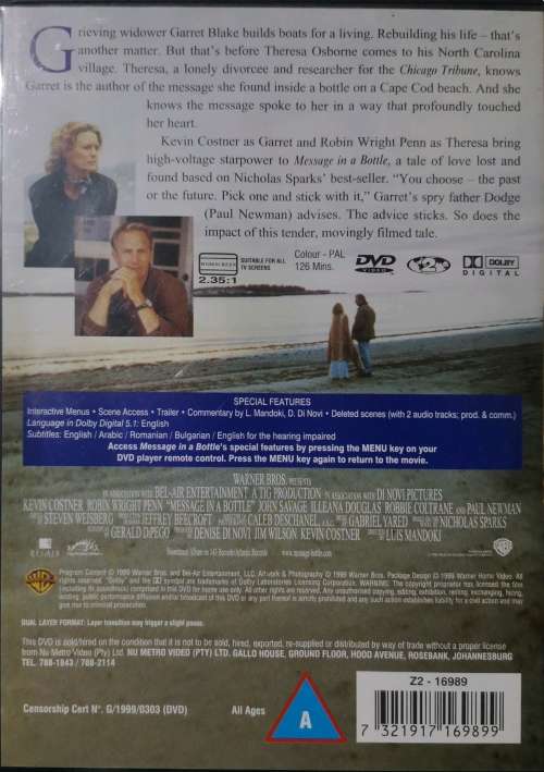 Message In a Bottle (DVD)