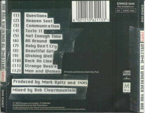 INXS - Welcome To Wherever You Are (CD)