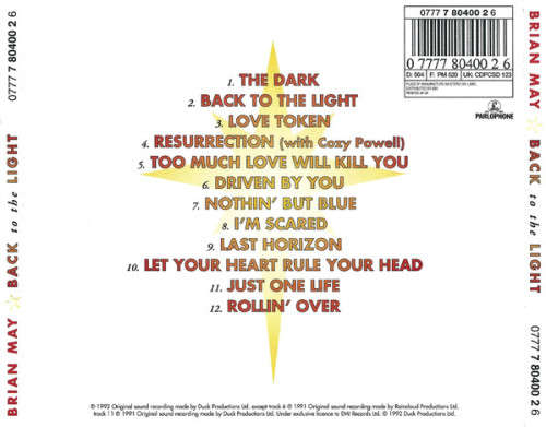 Brian May (Queen) - Back To The Light (CD)