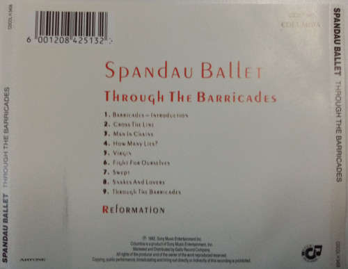 Spandau Ballet - Through the Barricades (CD) (CDCOL H 3458)[New]
