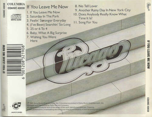 Chicago - If You Leave Me Now (CD)