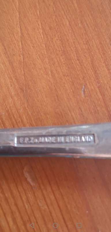 Vintage Silver Salad Spoon and Fork (E.P. Zn Made in England)