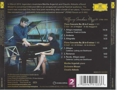 Mozart - Piano Concertos K 503 and K 466 (CD) [New]
