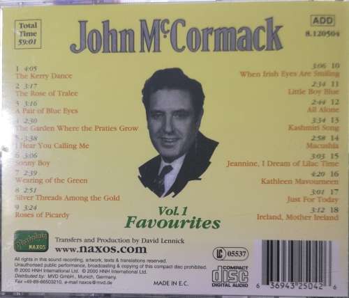 John McCormack - 18 Favourites (CD)