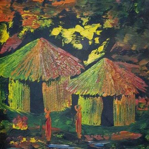 St Clare African Village 315 x 420mm