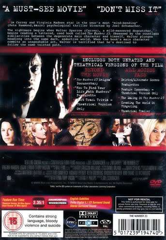 The Number 23 (DVD) [New]
