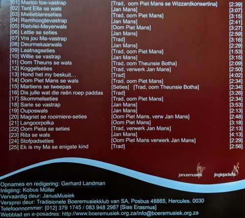 Jan Mans - Marico musiek (CD)