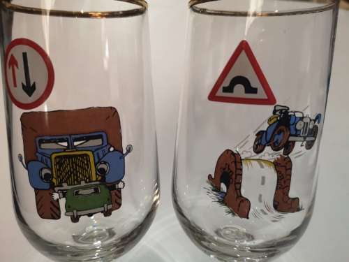 Vintage Beer Glasses (Cars) (2 piece)