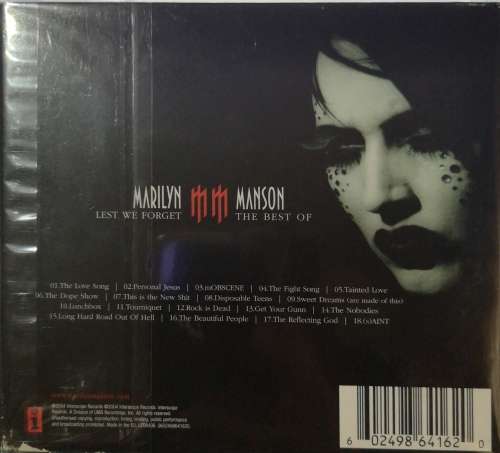 Marilyn Manson - Lest We Forget - The Best Of (Deluxe Edition) (Digipack CD+DVD)