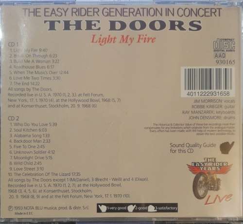 The Doors - Light my Fire/The Easy Rider Generation In Concert (2-CD)