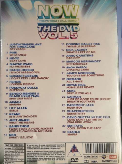 NOW Thats What I Call Music! The DVD Vol 5 (DVD)