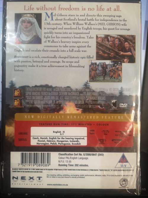 Braveheart (DVD) [New]