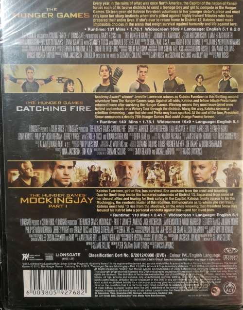 The Hunger Games Trilogy - The Hunger Games / Catching Fire / Mockingjay Part 1 (3-DVD) [New]