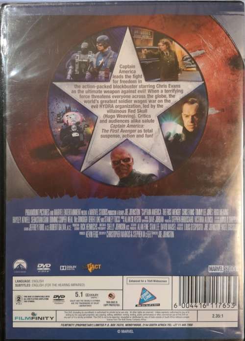 Captain America - The First Avenger (Marvel)(2013)(DVD) [New]