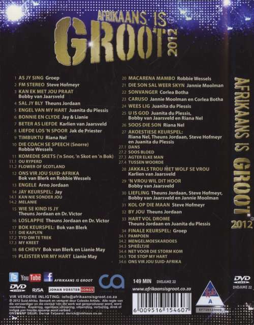 Afrikaans Is Groot 2012 - Die Konsert (DVD)