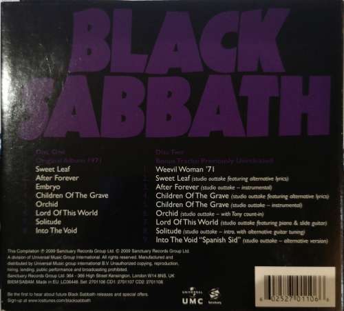 Black Sabbath - Master of Reality (Digipack 2-CD)