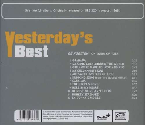 Ge Korsten - Op Toer / On Tour (CD) [New]