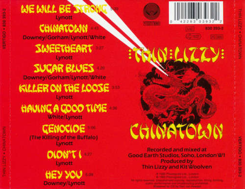 Thin Lizzy - Chinatown (CD) [New]