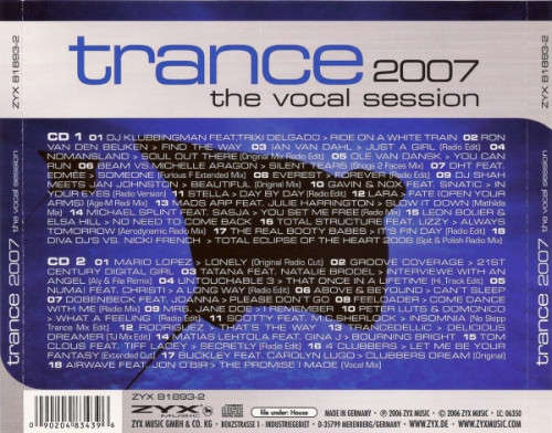 Trance 2007 - The Vocal Session (2-CD)