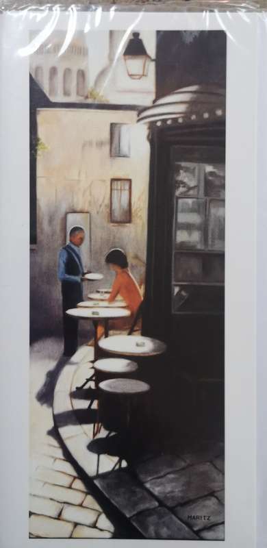 Greeting/Birthday Card + Envelope - Street Cafe [New]
