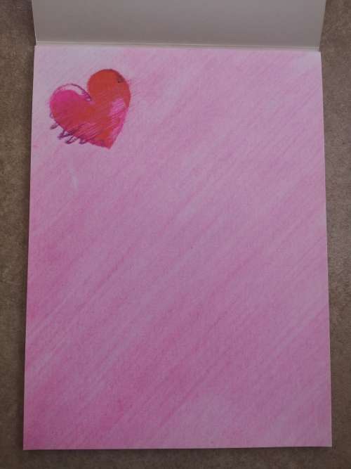 Vintage Writing Paper - Romantiese skryfpapier (Big Heart)