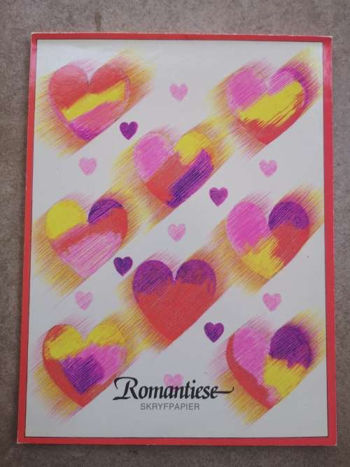 Vintage Writing Paper - Romantiese Skryfpapier (Small Hearts)