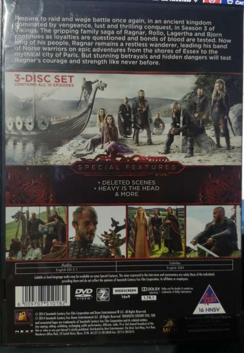 Vikings - Season 3 (3-DVD)