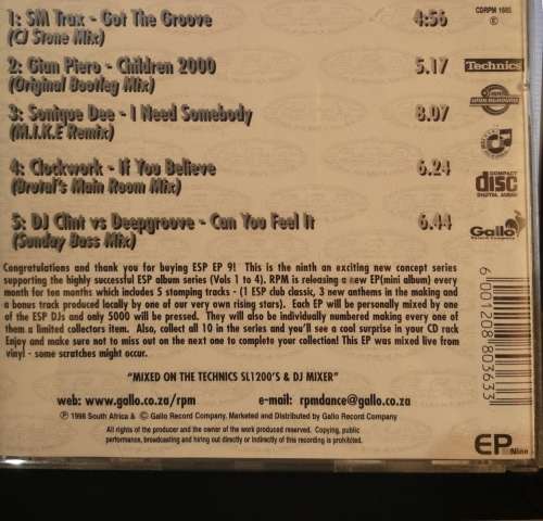 E.S.P. For Superior Raving - EP Nine (CD) 001480