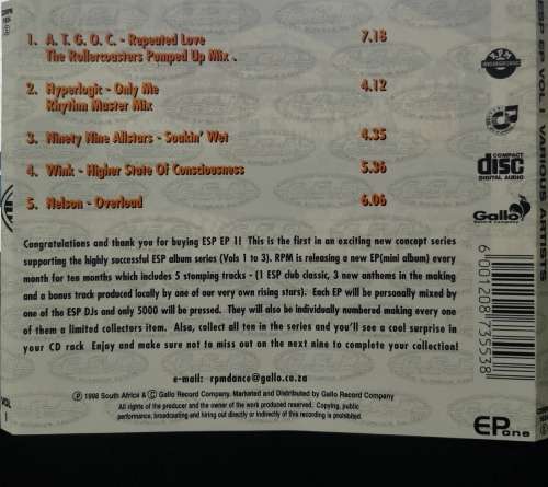 E.S.P. For Superior Raving - EP One (CD) 2096