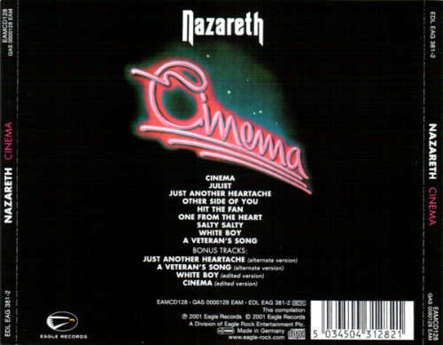 Nazareth - Cinema (2001) 30th Anniversary Album (CD) [New]