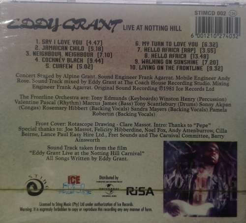 Eddy Grant - Live At Notting Hill (CD) [New]