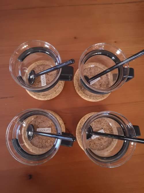 Modern Glass Coffee/Espresso Mugs 200ml (4pc)