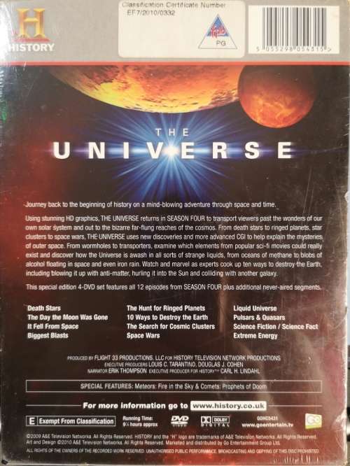 The Universe - Season 4 (4-DVD Box set) [New]