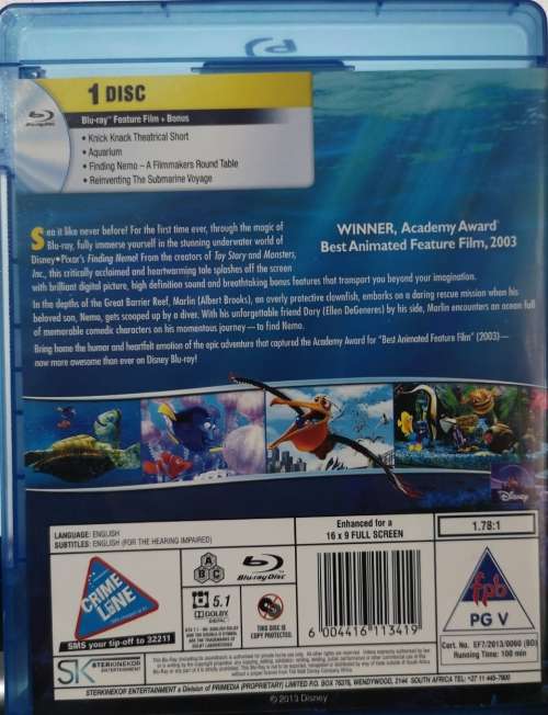 Finding Nemo (Blu-ray) [New]