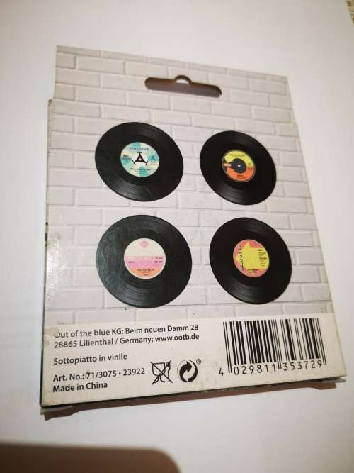 Vinyl Record Coasters Set of 4 (Set 1)