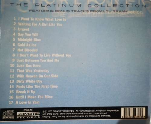 Foreigner - The Platinum Collection (CD)
