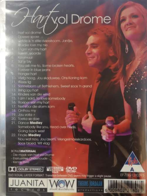 Juanita Du Plessis and Theuns Jordaan - Hart Vol Drome (DVD)