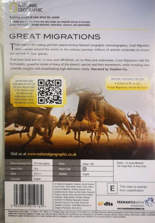 National Geographic - Great Migrations (3-DVD) [New]
