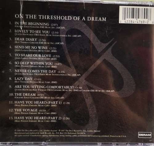 The Moody Blues - On The Threshold Of A Dream (CD) [New]