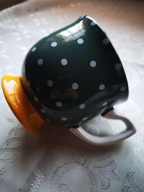 The Pioneer Woman - Green with Dots - 400ml Footed Coffee Mug