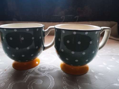 The Pioneer Woman - Green with Dots - 400ml Footed Coffee Mug