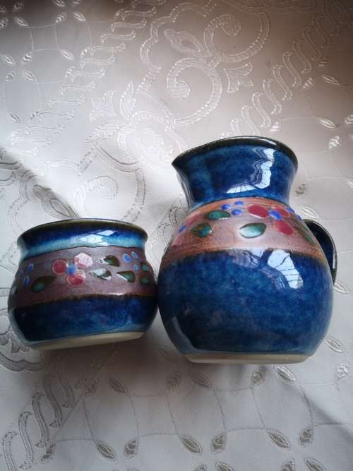 Modern Blue Espresso Mugs (Milk & Sugar)