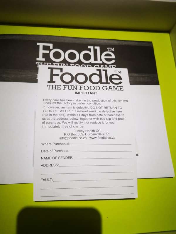 Foodle - The Fun Food Board Game