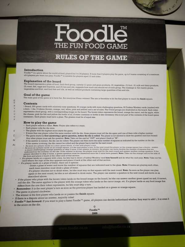 Foodle - The Fun Food Board Game