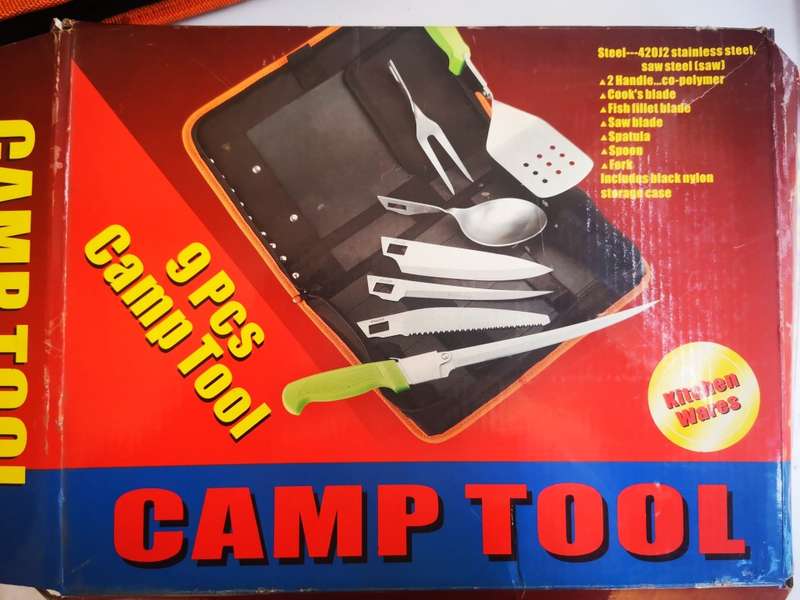 9pc Camping Tool Set (9 Piece+Storage Bag)