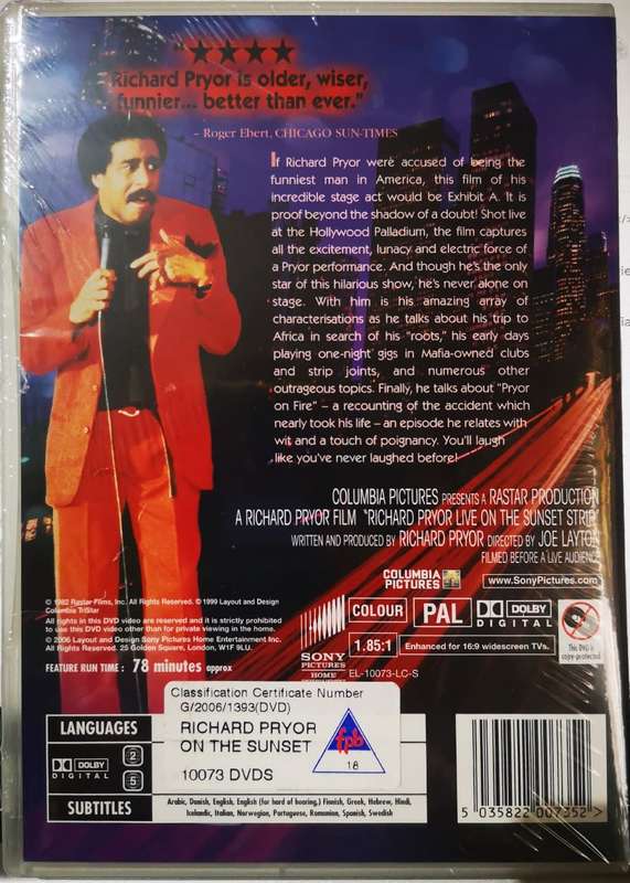Richard Pryor - Live On Sunset Strip (DVD) [New]