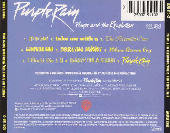 Prince And The Revolution - Purple Rain (CD)