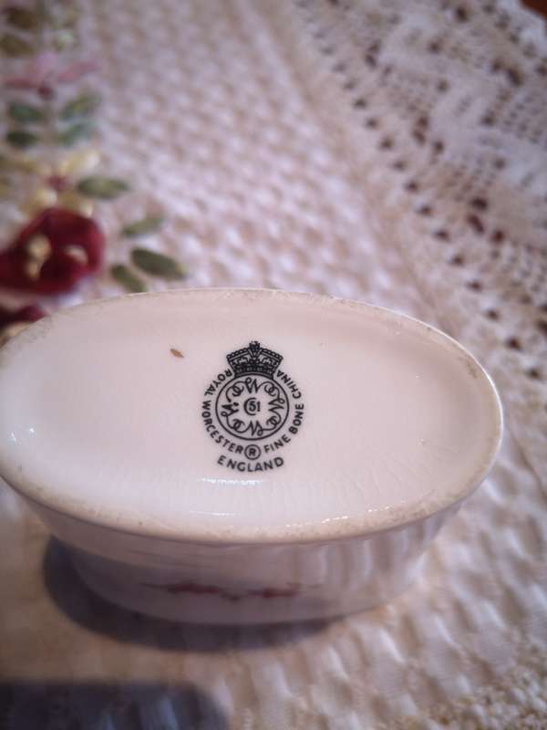 Vintage Royal Worchester Fine China Toothpick Holder