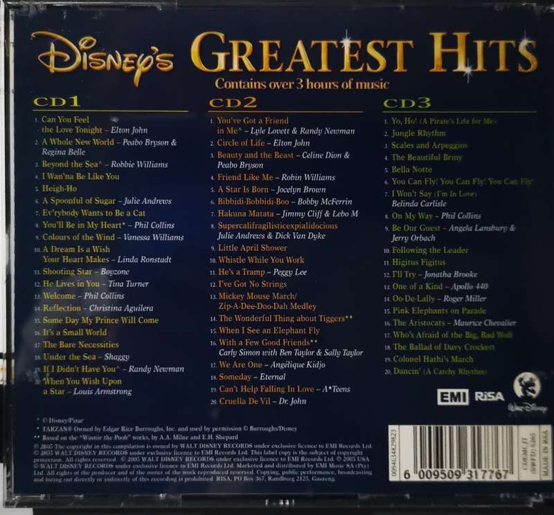 Disney's Greatest Hits (3-CD)